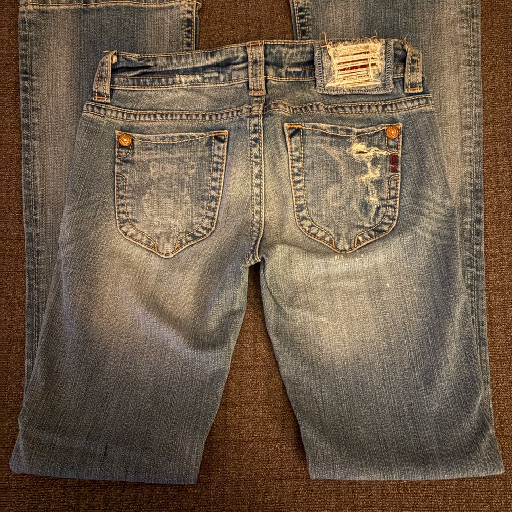 MEK Light Blue Distressed Boyfriend Jeans